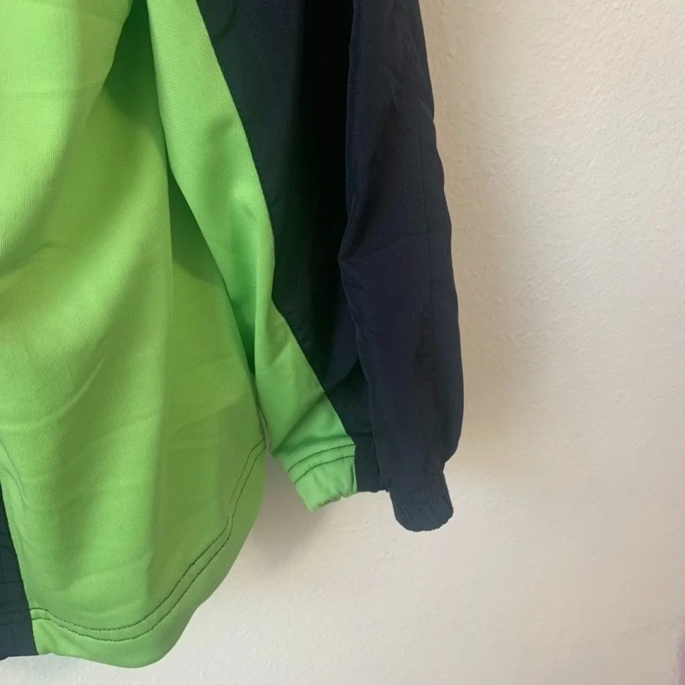 Oleg Cassini Sport‎ Jacket Full Zip Pockets Drawstring Hem Blue Green 2X